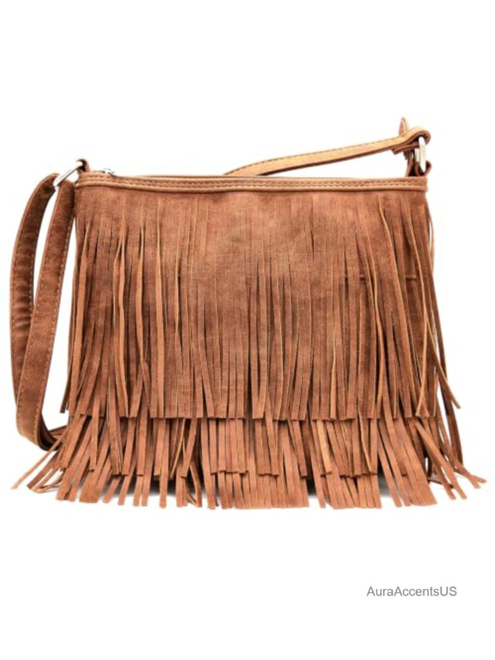 Western Fringe Crossbody Bag PU Leather Concealed Carry Women Handbag